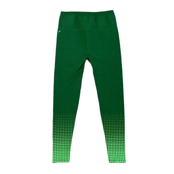 Fabletics Womens High Waisted Seamless Polka Dot Leggings Shamrock St Patricks - Picture 3 of 4